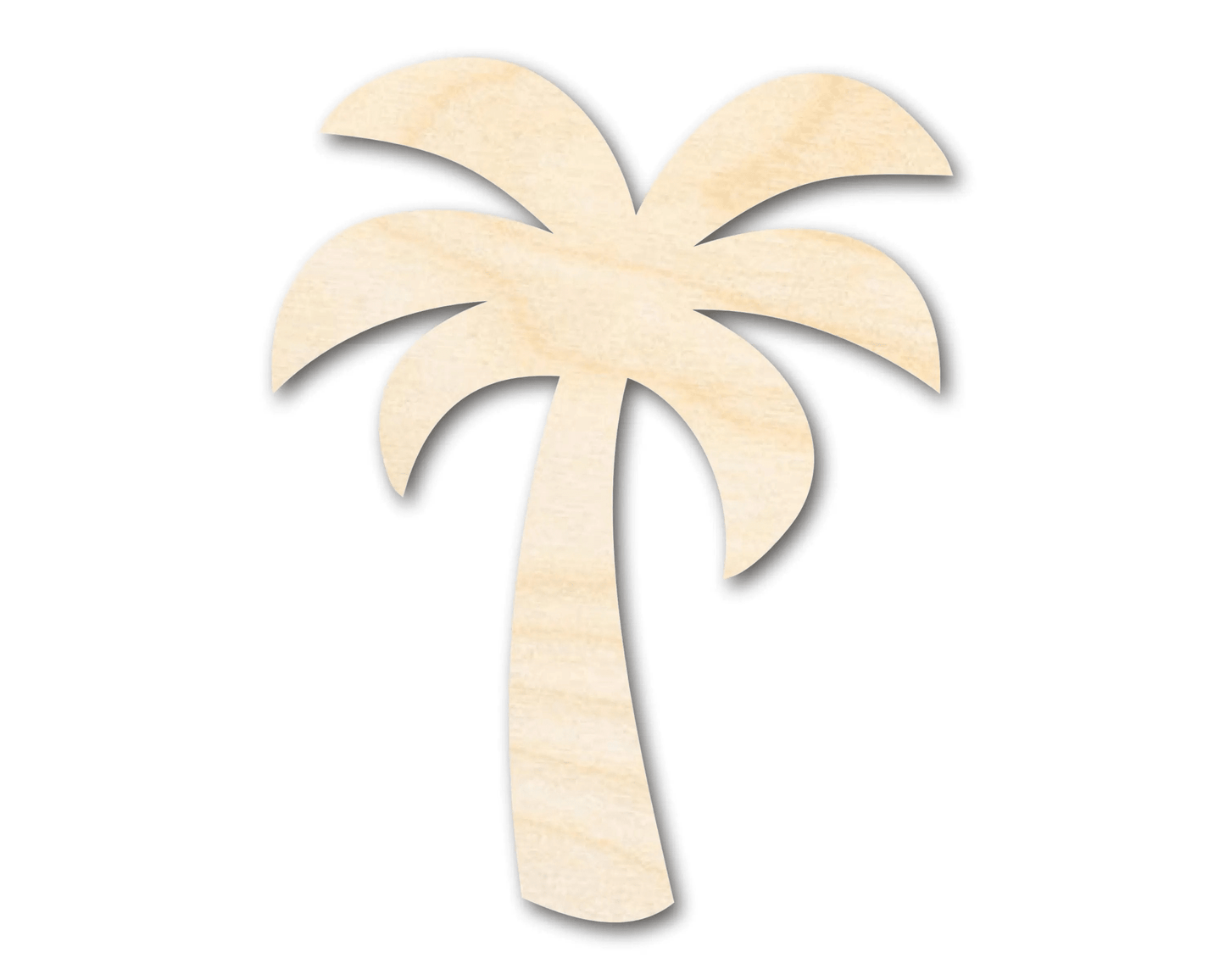 Wood Palm Tree – Laser Cut Wood Craft Cutout With Simple Palm Design Blank Door Hanger Wooden Cutout Cut Outs - Unfinished - NameSigns.com