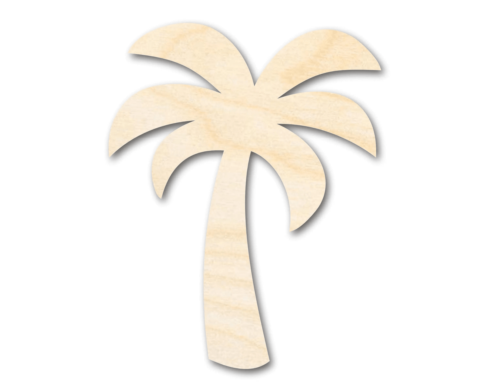 Wood Palm Tree – Laser Cut Wood Craft Cutout With Simple Palm Design Blank Door Hanger Wooden Cutout Cut Outs - Unfinished - NameSigns.com