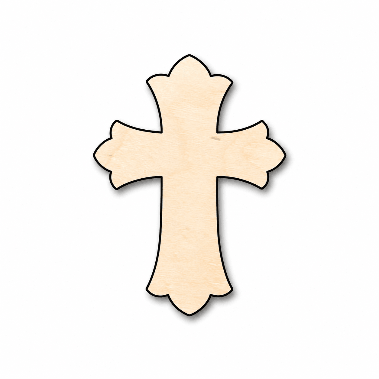 Wood Patonse Cross Shape - Craft - up to 46" DIY - NameSigns.com