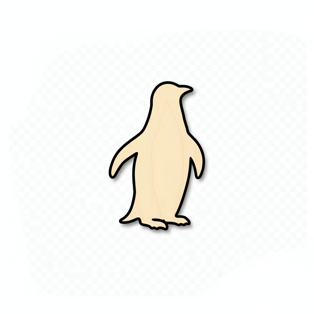 Wood Penguin – DIY Wooden Animals | Wildlife Craft Supplies 46" Blank Door Hanger Wooden Cutout Cut Outs - Unfinished - NameSigns.com