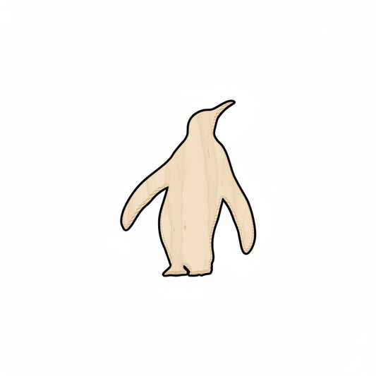 Wood Penguin | DIY Wooden Silhouette - Birch Plywood Crafts 46" Blank Door Hanger Wooden Cutout Cut Outs - Unfinished - NameSigns.com