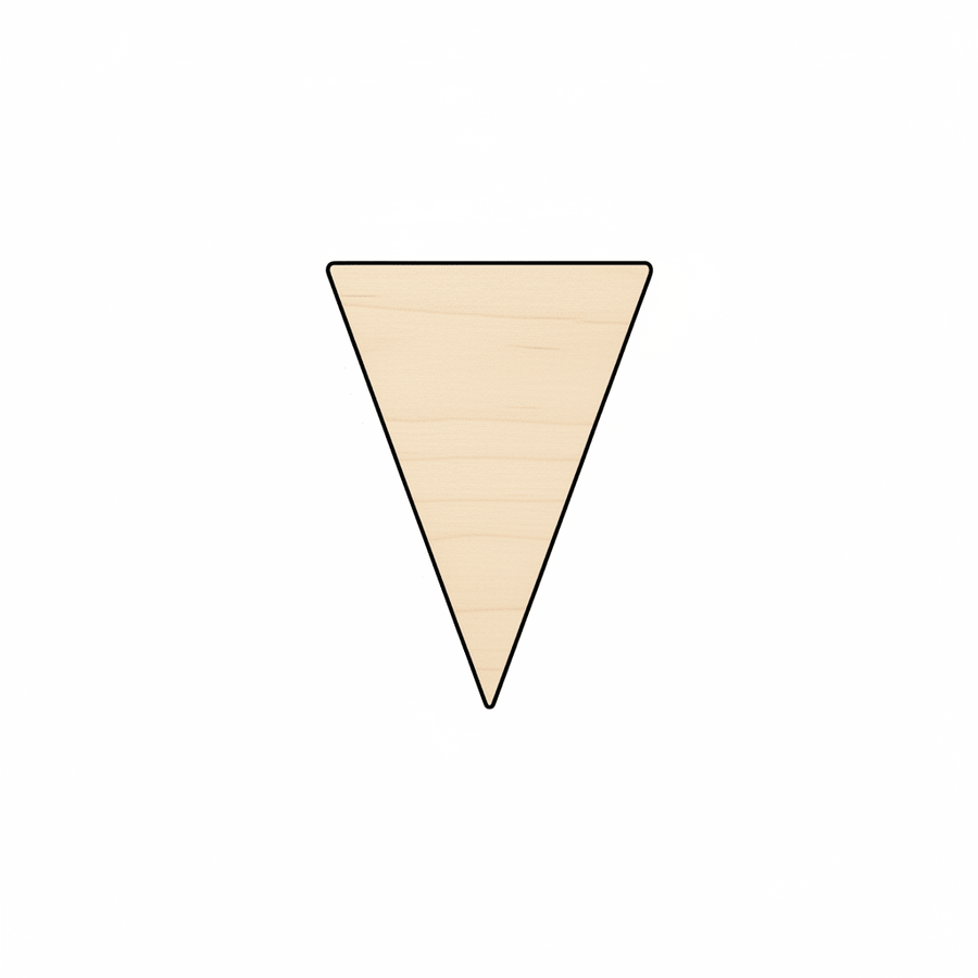 Wood Pennant – Laser Cut Wood Craft Shapes | DIY Wooden Banner Blank Door Hanger Wooden Cutout Cut Outs - Unfinished - NameSigns.com