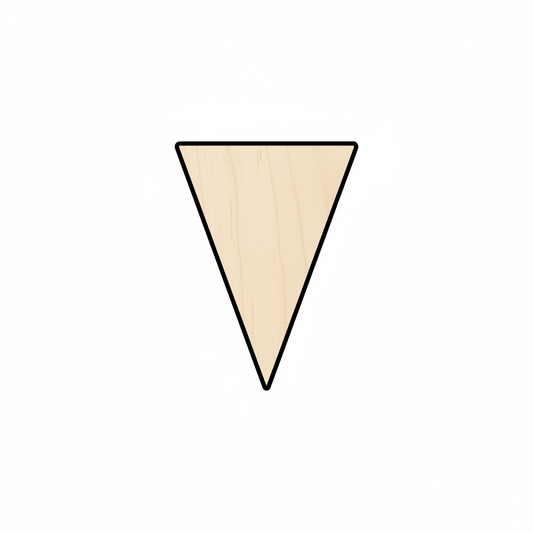 Wood Pennant Shape - School - Sports - Craft - Blank Door Hanger Wooden Cutout Cut Outs - Unfinished - NameSigns.com