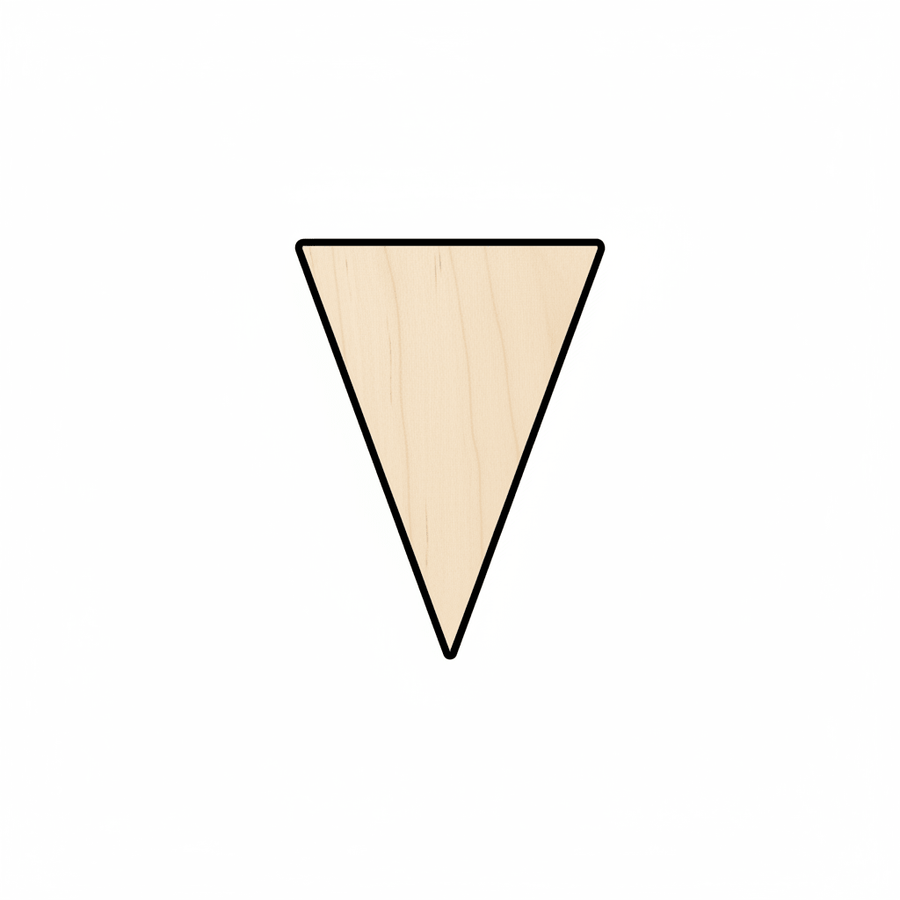 Wood Pennant Shape - School - Sports - Craft - Blank Door Hanger Wooden Cutout Cut Outs - Unfinished - NameSigns.com