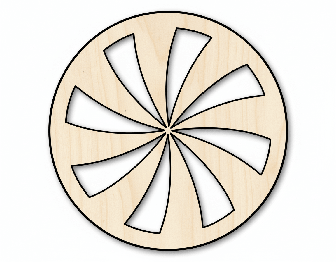 Wood Peppermint Candy – Laser Cut Wood Shape Up to 46" | Baltic Birch Plywood Blank Door Hanger Wooden Cutout Cut Outs - Unfinished - NameSigns.com