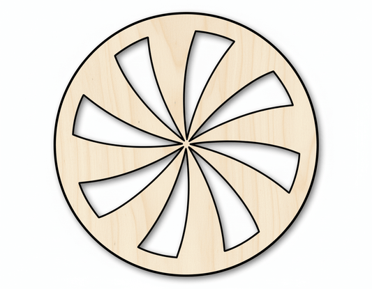 Wood Peppermint Candy – Laser Cut Wood Shape Up to 46" | Baltic Birch Plywood Blank Door Hanger Wooden Cutout Cut Outs - Unfinished - NameSigns.com