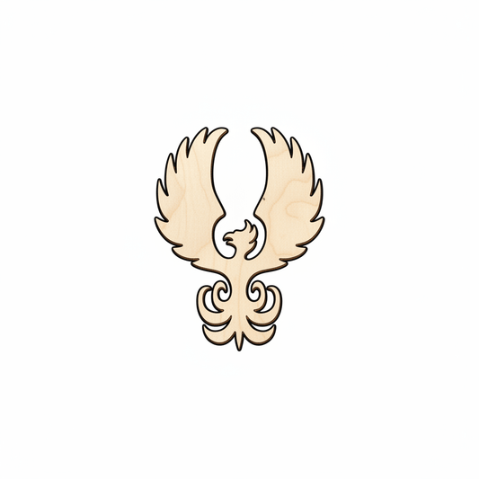 Wood Phoenix | Mythical Beast Cutout - DIY Craft Project Supplies 46" Blank Door Hanger Wooden Cutout Cut Outs - Unfinished - NameSigns.com
