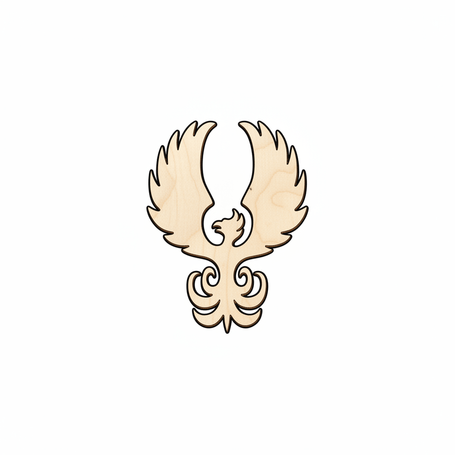 Wood Phoenix | Mythical Beast Cutout - DIY Craft Project Supplies 46" Blank Door Hanger Wooden Cutout Cut Outs - Unfinished - NameSigns.com