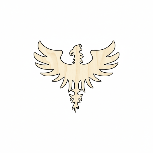 Wood Phoenix – Mythical Bird Cutout | DIY Wood Craft Shapes 46" Blank Door Hanger Wooden Cutout Cut Outs - Unfinished - NameSigns.com