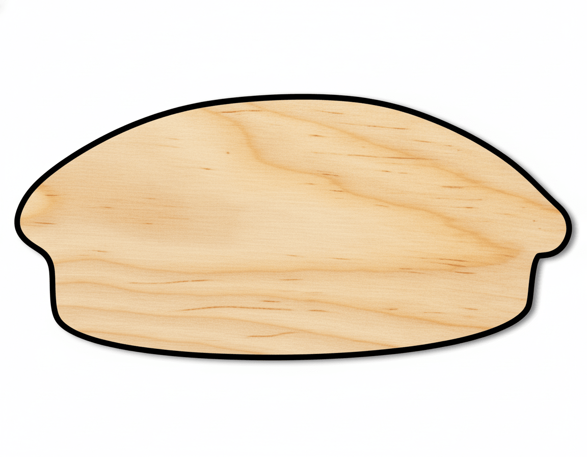 Wood Pie - Custom Baltic Birch Plywood Wood Craft Shapes Up to 46" Blank Door Hanger Wooden Cutout Cut Outs - Unfinished - NameSigns.com