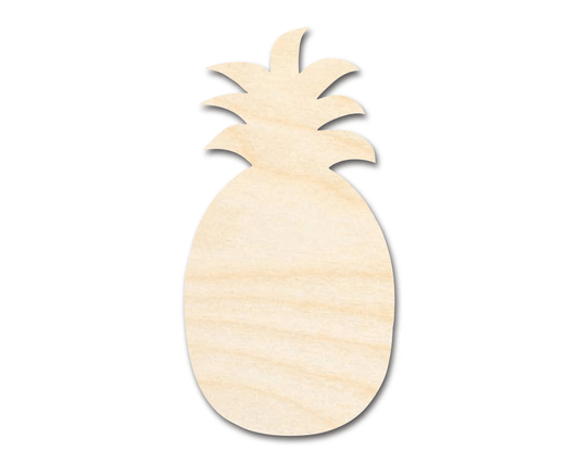 Wood Pineapple – Large DIY Wooden Craft Cutout | Natural Wood Art Decor Blank Door Hanger Wooden Cutout Cut Outs - Unfinished - NameSigns.com