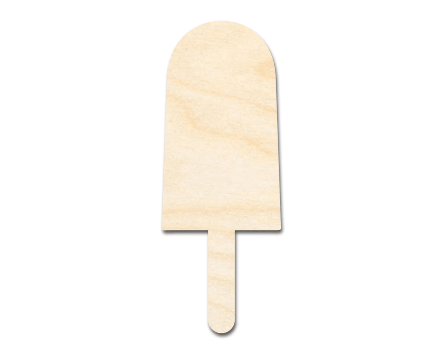 Wood Popsicle – Large Natural Wood Cutout | Summer Craft Shapes DIY Blank Door Hanger Wooden Cutout Cut Outs - Unfinished - NameSigns.com