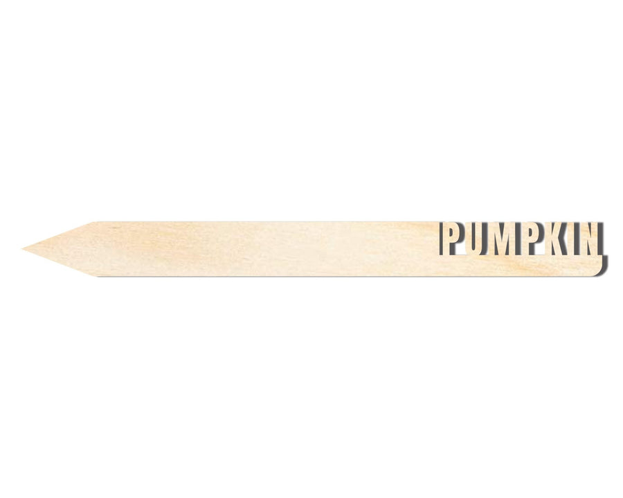 Wood Pumpkin Garden Stake | Unfinished Wooden DIY Craft Cutout | Baltic Birch Art - NameSigns.com