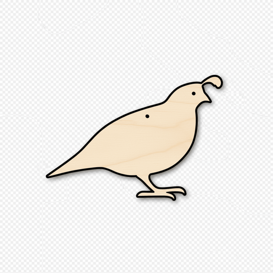 Wood Quail - DIY Wooden Bird Cutout | Rustic Hunting Decor 46 Inch Blank Door Hanger Wooden Cutout Cut Outs - Unfinished - NameSigns.com