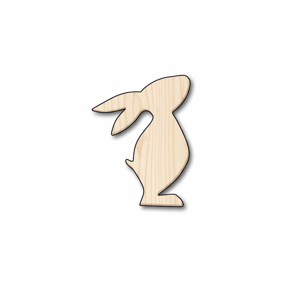 Wood Rabbit | Standing Wood Figure - DIY Craft Project Supplies 46" Blank Door Hanger Wooden Cutout Cut Outs - Unfinished - NameSigns.com