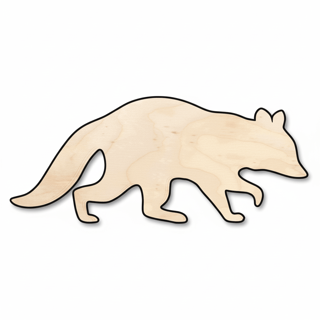 Unfinished Wood Shape Cut Out Unfinished Wood Raccoon Shape - Animal ...