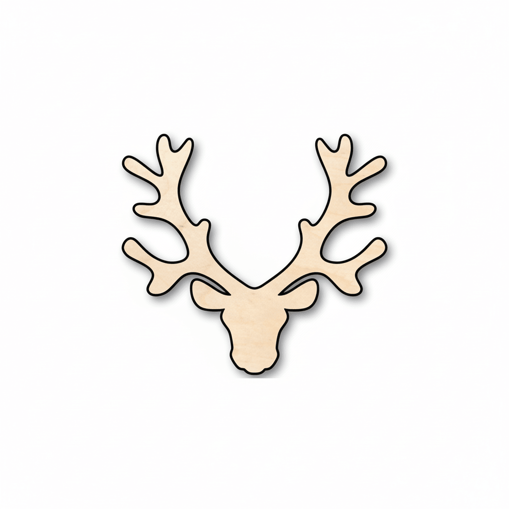 Wood Reindeer – Baltic Birch Plywood Laser Cut Wood Shapes For DIY Animal Crafts Blank Door Hanger Wooden Cutout Cut Outs - Unfinished - NameSigns.com