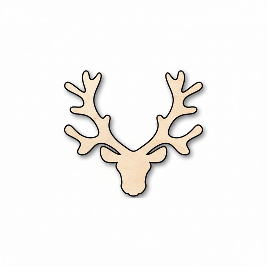 Wood Reindeer – Baltic Birch Plywood Laser Cut Wood Shapes For DIY Animal Crafts Blank Door Hanger Wooden Cutout Cut Outs - Unfinished - NameSigns.com