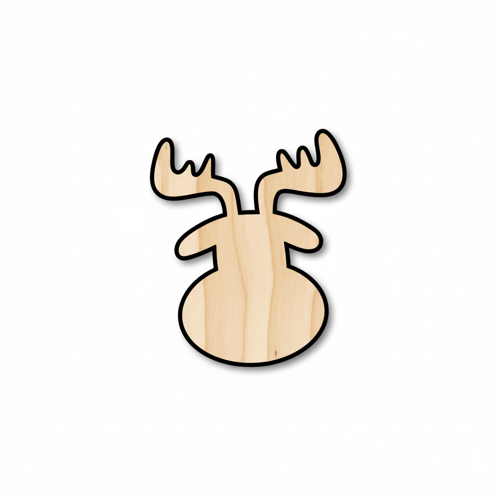 Wood Reindeer – DIY Wooden Cutouts | Craft Project Supplies Up to 46" Blank Door Hanger Wooden Cutout Cut Outs - Unfinished - NameSigns.com