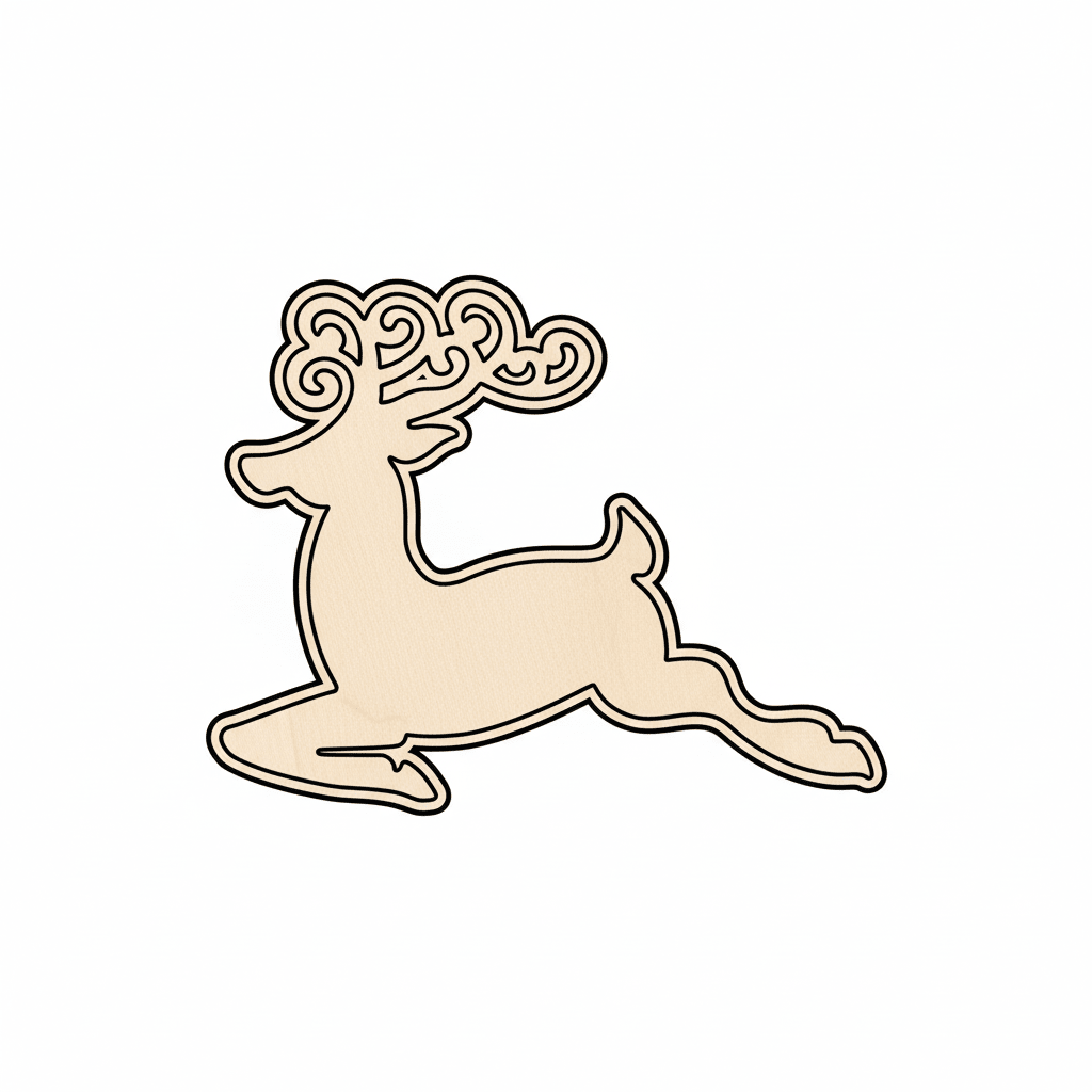 Wood Reindeer – Rustic DIY Wooden Decor | Holiday Craft Supplies 46" Blank Door Hanger Wooden Cutout Cut Outs - Unfinished - NameSigns.com