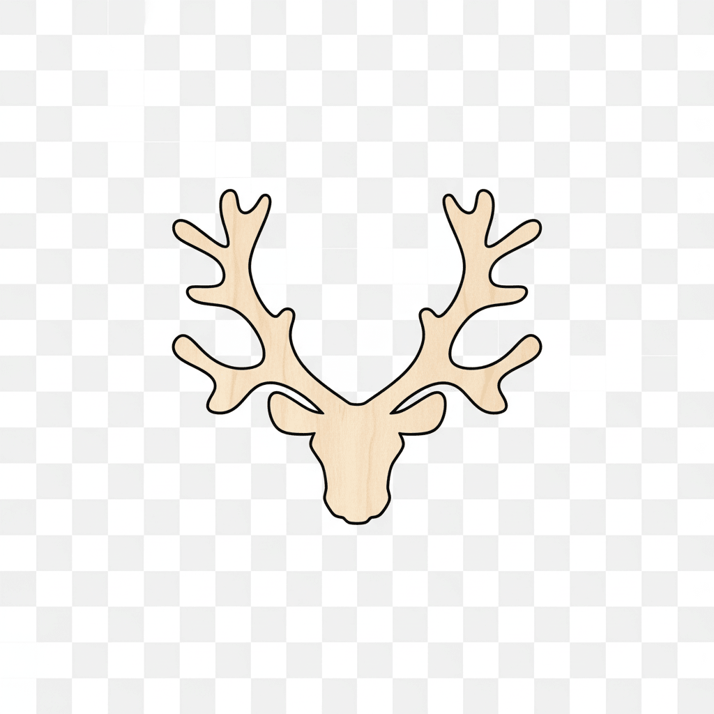 Wood Reindeer - Rustic Wildlife Wood Craft Shapes for DIY Projects Blank Door Hanger Wooden Cutout Cut Outs - Unfinished - NameSigns.com