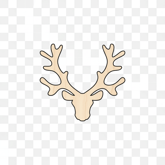 Wood Reindeer - Rustic Wildlife Wood Craft Shapes for DIY Projects Blank Door Hanger Wooden Cutout Cut Outs - Unfinished - NameSigns.com