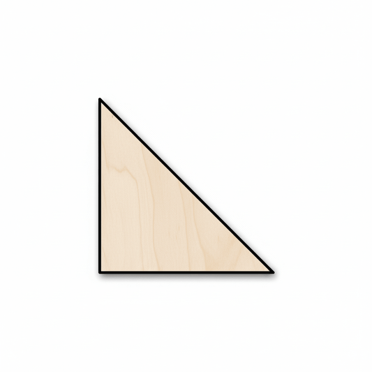 Wood Right Triangle Equilateral Shape - Craft - Blank Door Hanger Wooden Cutout Cut Outs - Unfinished - NameSigns.com