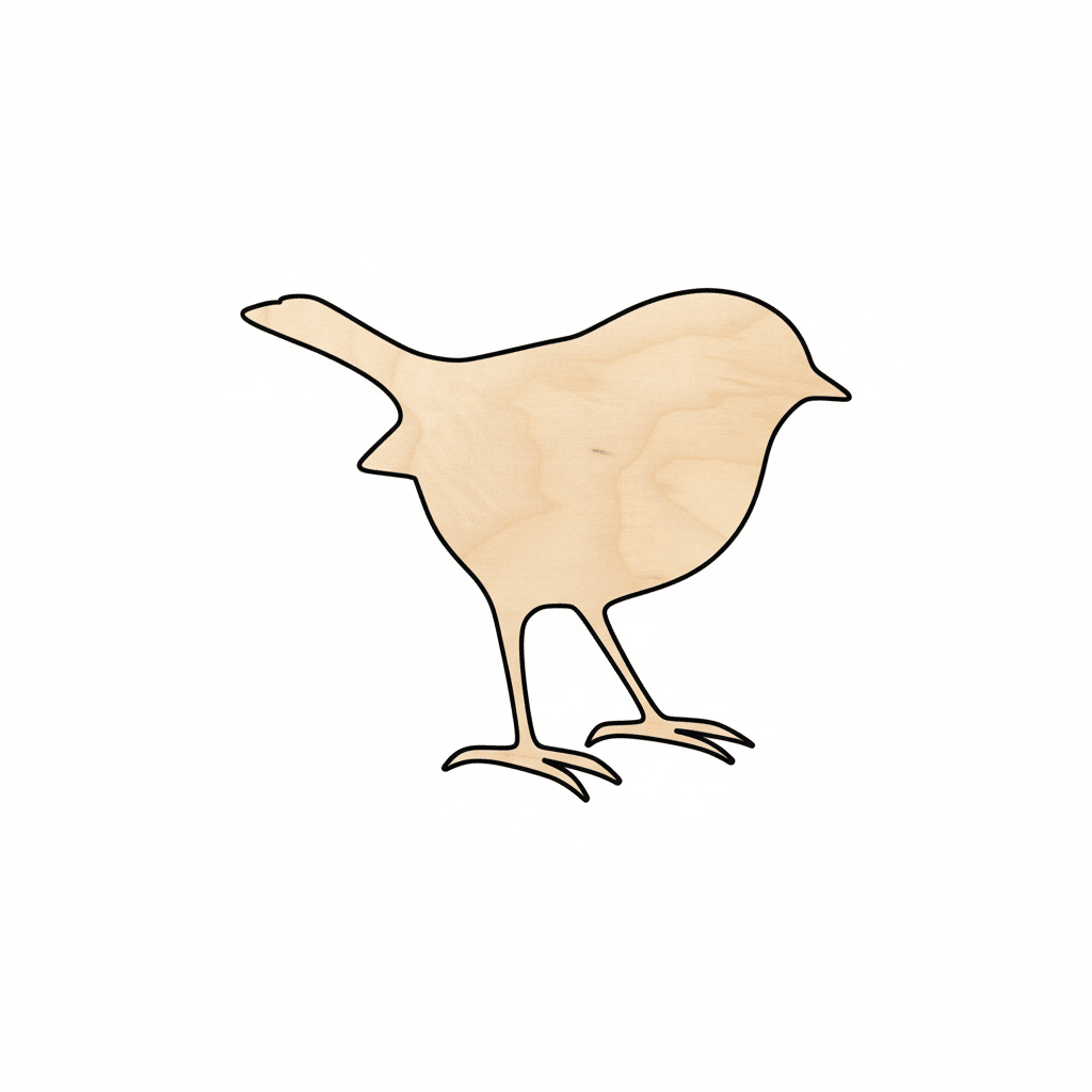 Wood Robin - DIY Wood Animals | Springtime Wooden Decor 46" Blank Door Hanger Wooden Cutout Cut Outs - Unfinished - NameSigns.com