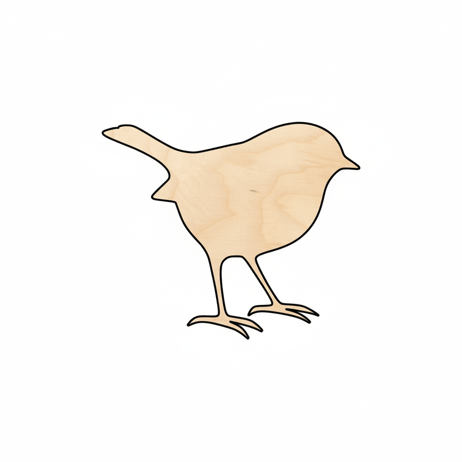 Wood Robin - DIY Wood Animals | Springtime Wooden Decor 46" Blank Door Hanger Wooden Cutout Cut Outs - Unfinished - NameSigns.com