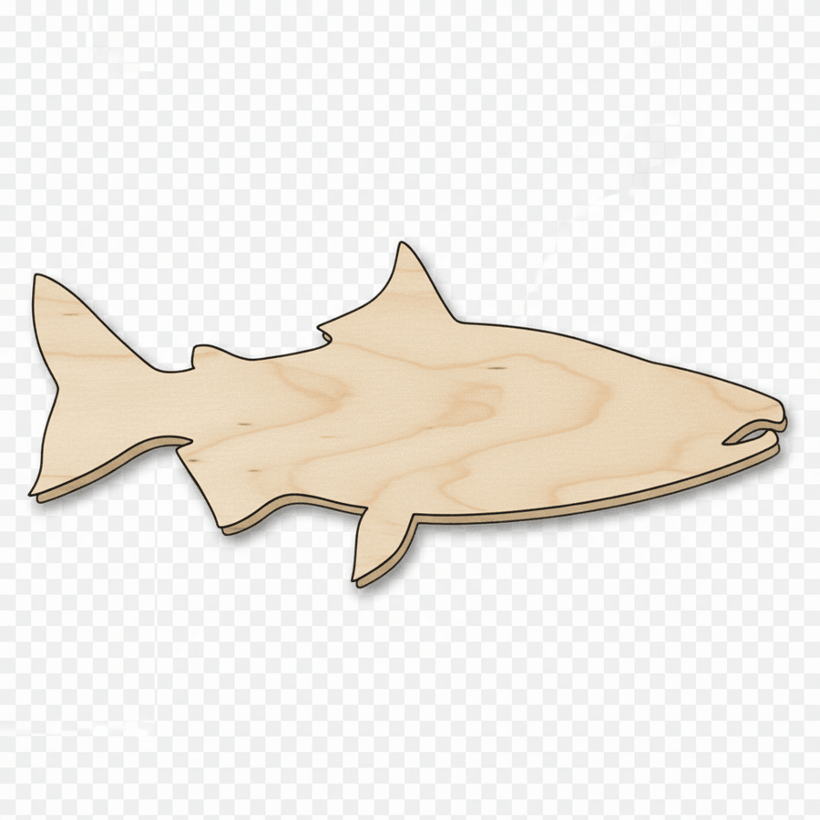 Wood Salmon - Natural Wood Fish Shape for DIY Craft Projects Up to 46" Blank Door Hanger Wooden Cutout Cut Outs - Unfinished - NameSigns.com