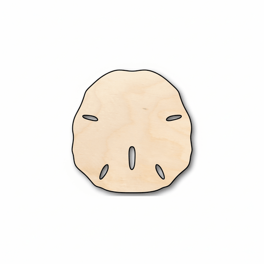 Wood Sand Dollar – Baltic Birch Plywood Craft Shape | Ocean Decor Blank Door Hanger Wooden Cutout Cut Outs - Unfinished - NameSigns.com