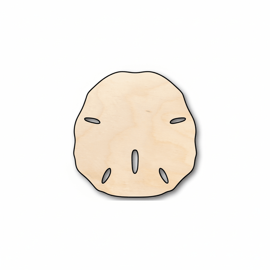Wood Sand Dollar – Baltic Birch Plywood Craft Shape | Ocean Decor Blank Door Hanger Wooden Cutout Cut Outs - Unfinished - NameSigns.com