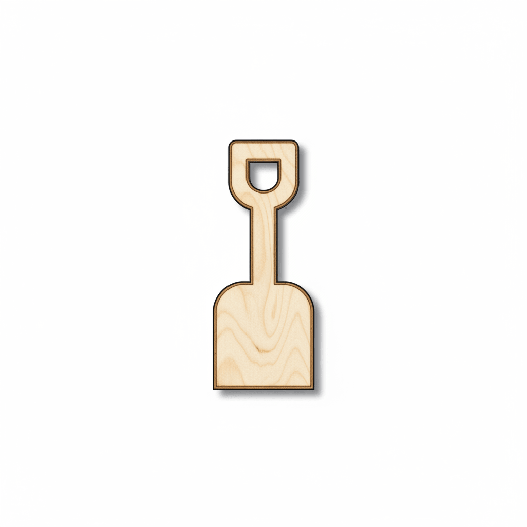 Wood Sand Shovel – Baltic Birch Wooden Beach Toy for Kids Craft Shapes Blank Door Hanger Wooden Cutout Cut Outs - Unfinished - NameSigns.com
