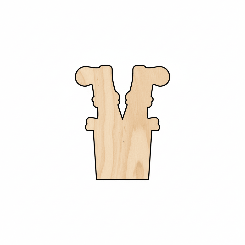 Wood Santa | Baltic Birch Plywood Craft Shapes - Handmade DIY Projects Blank Door Hanger Wooden Cutout Cut Outs - Unfinished - NameSigns.com