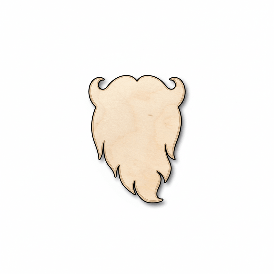 Wood Santa Beard – Laser Cut Wood Christmas Ornament | Baltic Birch Plywood Blank Door Hanger Wooden Cutout Cut Outs - Unfinished - NameSigns.com