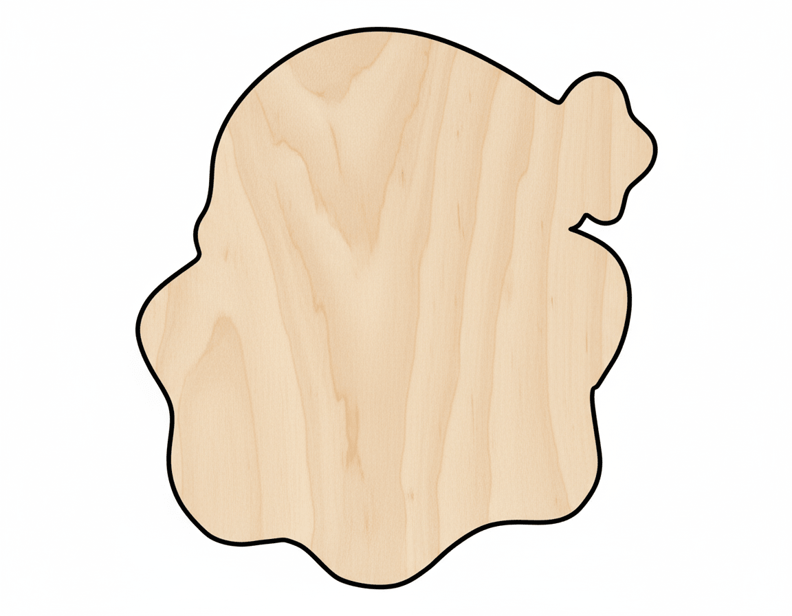Wood Santa – Custom Wood Cutout | Baltic Birch Paintable Ornament Blank Door Hanger Wooden Cutout Cut Outs - Unfinished - NameSigns.com