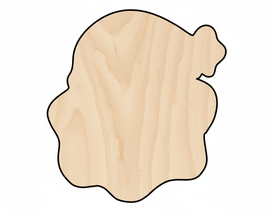Wood Santa – Custom Wood Cutout | Baltic Birch Paintable Ornament Blank Door Hanger Wooden Cutout Cut Outs - Unfinished - NameSigns.com