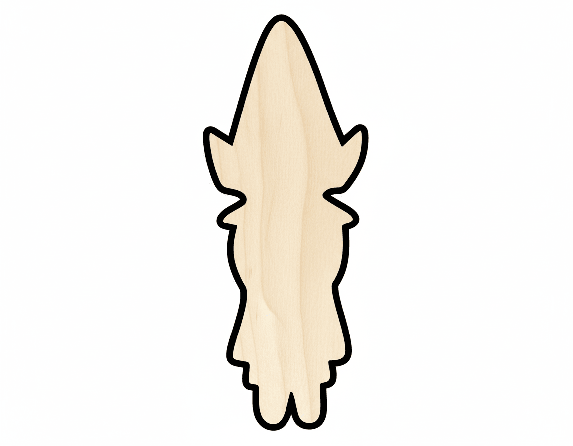Wood Santa – Laser Cut Wood Elf | Baltic Birch Plywood Craft Shapes Blank Door Hanger Wooden Cutout Cut Outs - Unfinished - NameSigns.com
