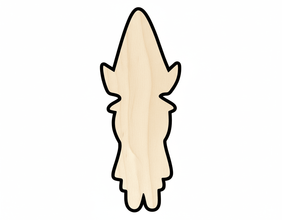 Wood Santa – Laser Cut Wood Elf | Baltic Birch Plywood Craft Shapes Blank Door Hanger Wooden Cutout Cut Outs - Unfinished - NameSigns.com
