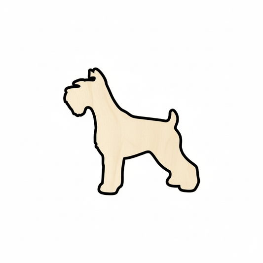 Wood Schnauzer Baltic Birch Plywood Cutout - Rustic DIY Dog Decor 46" Blank Door Hanger Wooden Cutout Cut Outs - Unfinished - NameSigns.com