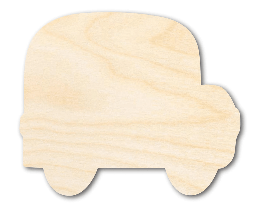 Wood School Bus - Large DIY Wood Shape Cutout for Craft Projects Blank Door Hanger Wooden Cutout Cut Outs - Unfinished - NameSigns.com