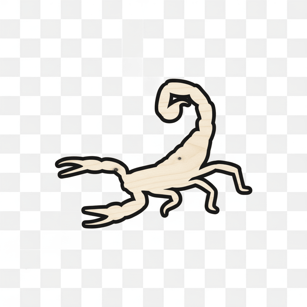 Wood Scorpion | DIY Wood Shapes Rustic Desert Animal Craft Project Blank Door Hanger Wooden Cutout Cut Outs - Unfinished - NameSigns.com