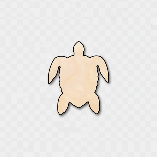 Wood Sea Turtle | Baltic Birch Plywood DIY Craft Cutout 46" Natural Silhouette Blank Door Hanger Wooden Cutout Cut Outs - Unfinished - NameSigns.com