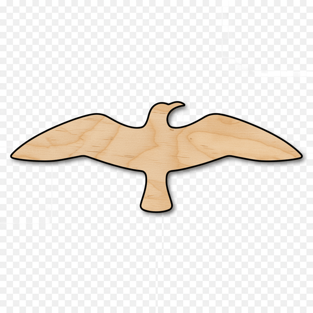 Wood Seagull - DIY Wooden Bird Silhouette Up to 46" | Craft Shapes Blank Door Hanger Wooden Cutout Cut Outs - Unfinished - NameSigns.com