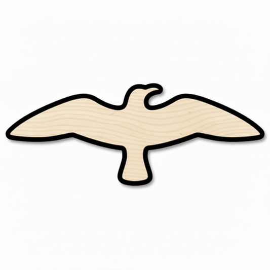 Wood Seagull – Handmade Baltic Birch Plywood Animal Cutout for Crafts Blank Door Hanger Wooden Cutout Cut Outs - Unfinished - NameSigns.com