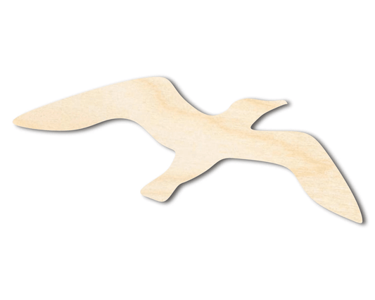 Wood Seagull – Large DIY Wood Shapes | Natural Bird Silhouette Cutout Blank Door Hanger Wooden Cutout Cut Outs - Unfinished - NameSigns.com