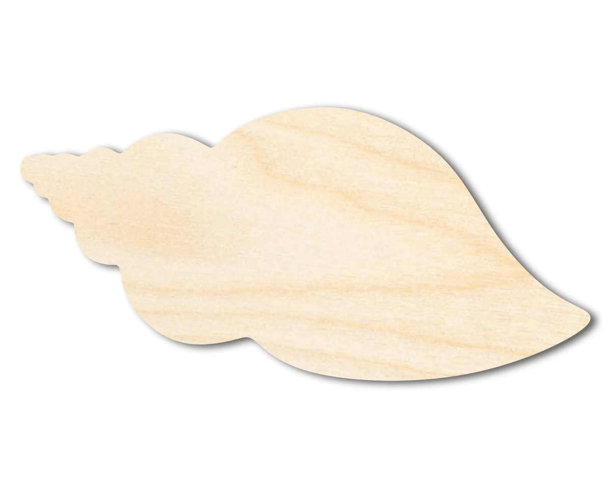 Seashell Cut Out Pattern Unfinished Wood Shape Cut Out Wood Seashell Shape DIY Craft Cutout ...