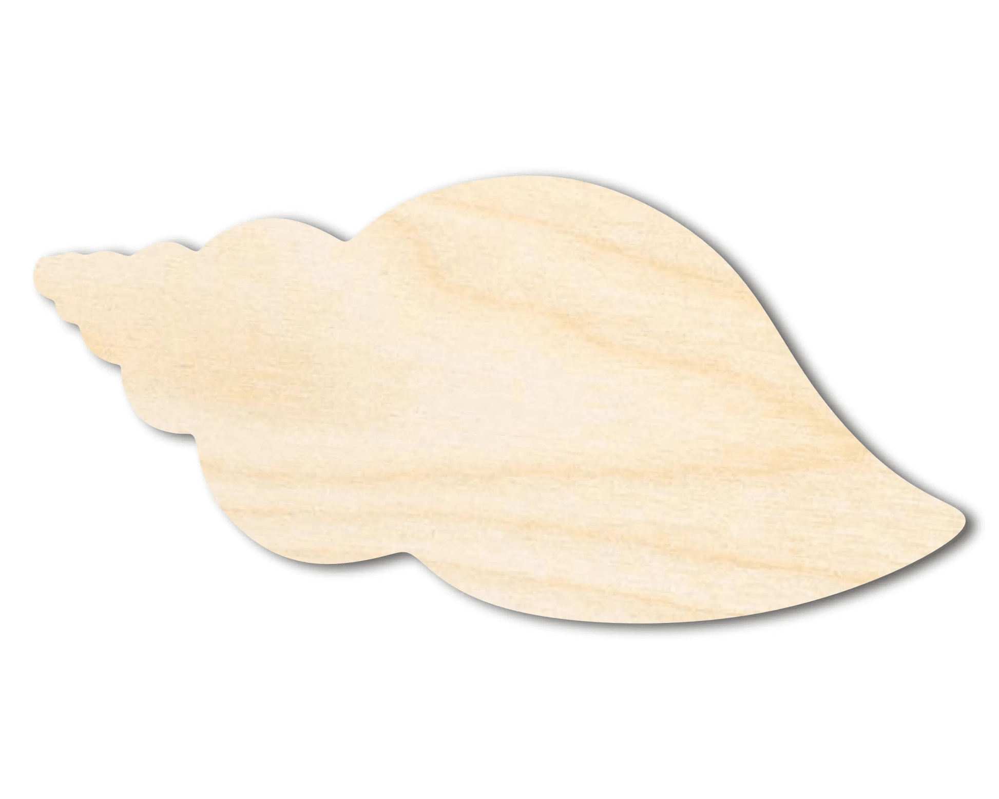 Wood Seashell – Laser Cut Wood Art | DIY Craft Supplies & Beach Decor Blank Door Hanger Wooden Cutout Cut Outs - Unfinished - NameSigns.com