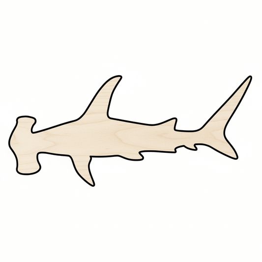 Wood Shape - Hammerhead Ocean Design | DIY Wood Craft Supplies 46 Inch Blank Door Hanger Wooden Cutout Cut Outs - Unfinished - NameSigns.com