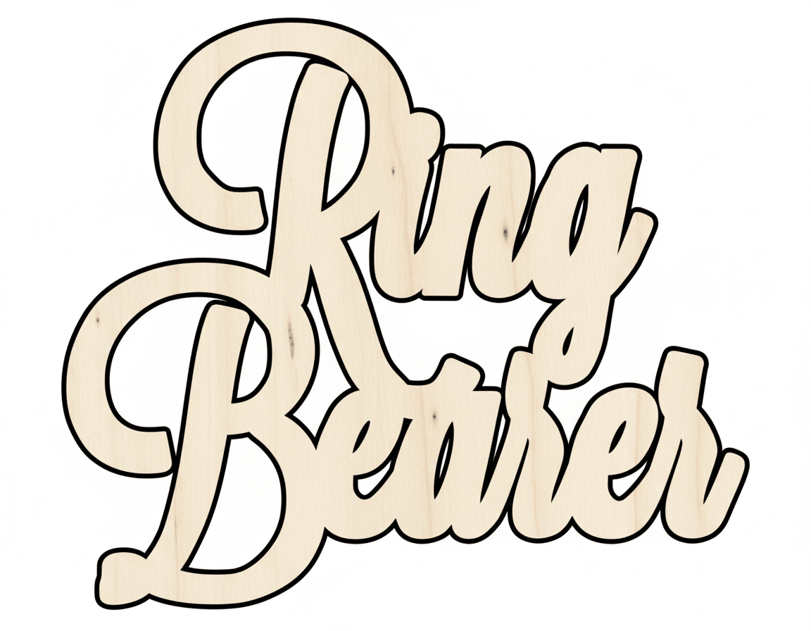 Wood Shape | Ring Bearer Cutout - Baltic Birch Plywood Craft Supplies Blank Door Hanger Wooden Cutout Cut Outs - Unfinished - NameSigns.com